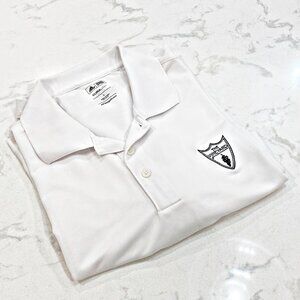 Adidas Mens Climalite Golf Polo Shirt White The Vineyard Logo Short Sleeves L